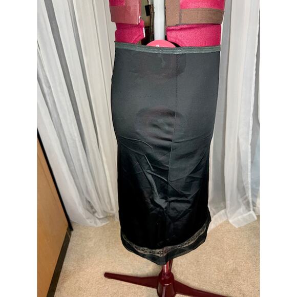 half slip skirt black slip floral lace size medium - Picture 6 of 7